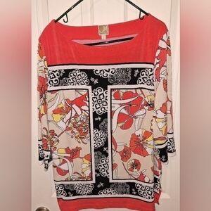Petite JM Collection Women's XL Orange Top